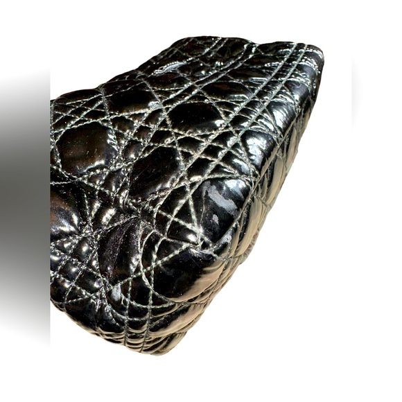 216 Preloved Christian Dior Miss Dior Cannage Patent Lambskin Leather - Picture 7 of 14